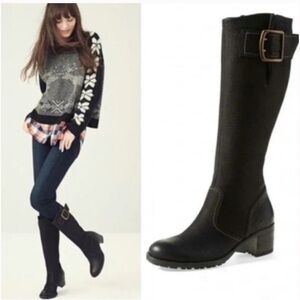 Paul Green Black Leather with Adjust Wide Calf. 2232 UK 5.5 Black EU 38 US 7.5